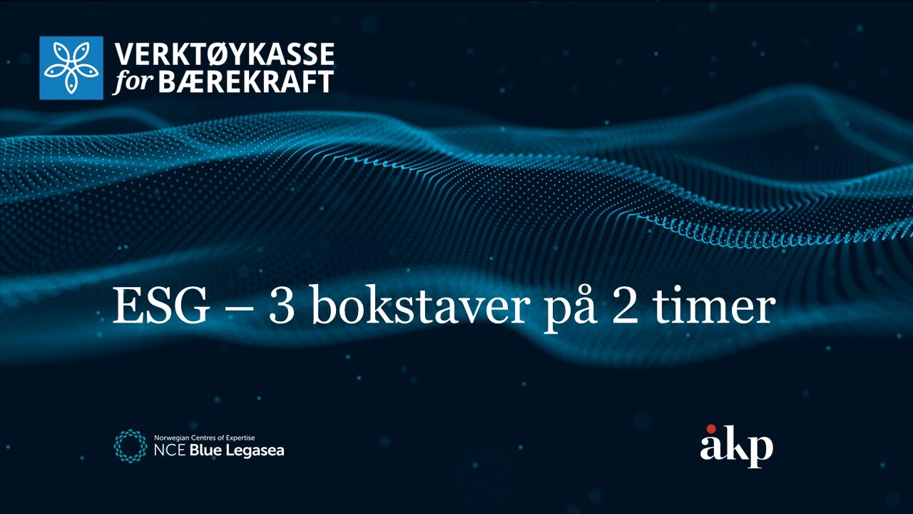 ESG - 3 Bokstaver På 2 Timer - Åkp